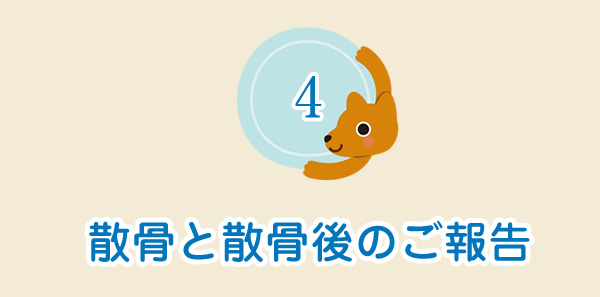 ペットのご遺骨の散骨と散骨後のご報告